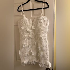 Bardot Brias White Lace Mini Dress Size US Size 12 NWT